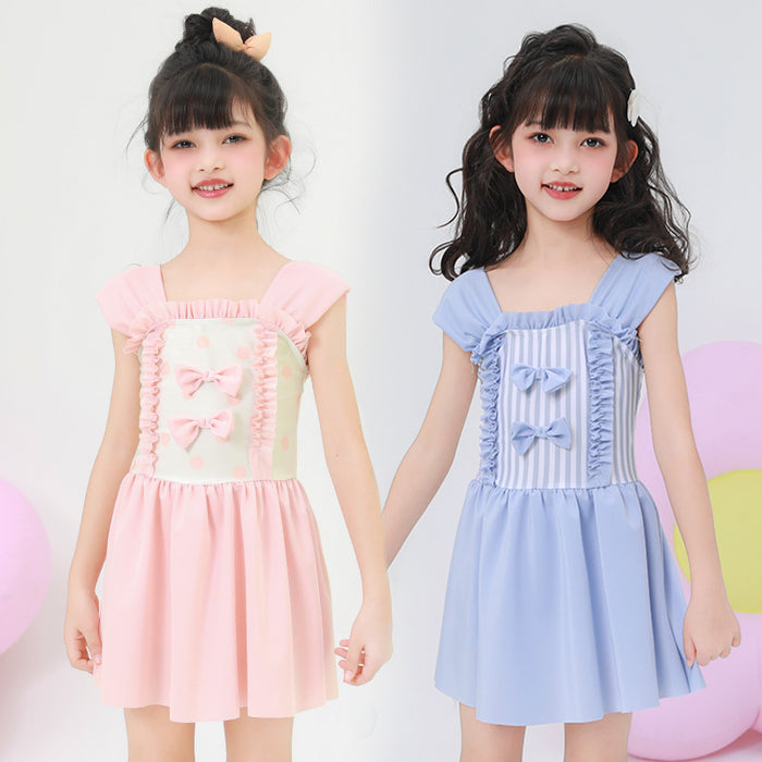 Wholesale Children's swimsuit polyester striped hot spring swimsuit professional wholesale