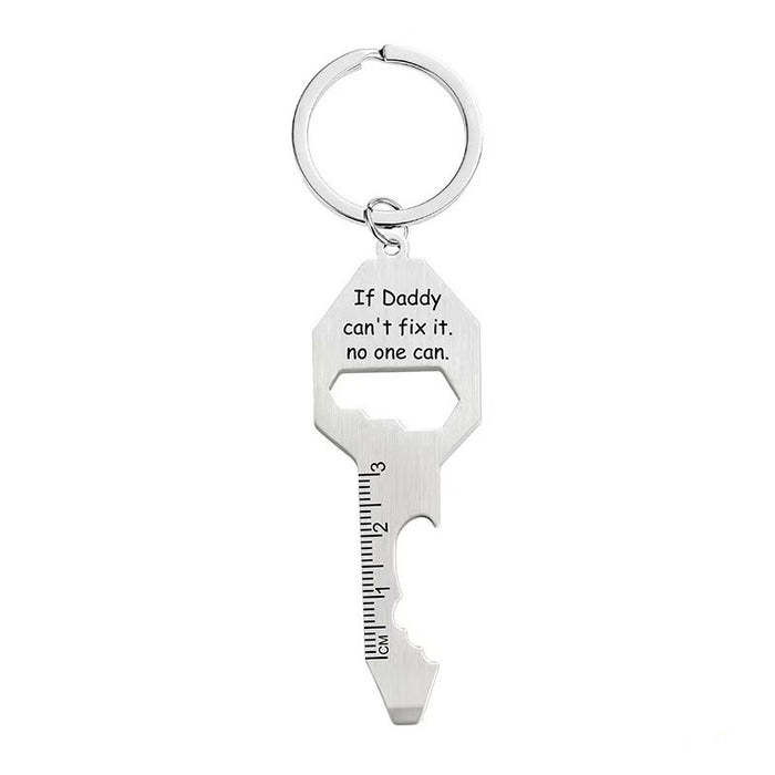 Wholesale Stainless steel keychain pendant multifunctional bottle opener keychain