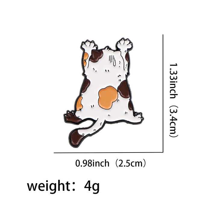 Wholesale Cartoon cute cat brooch badge clothing backpack decorative alloy