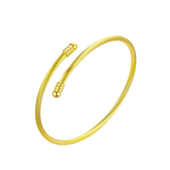 Wholesale Titanium steel wide-face spring open bracelet