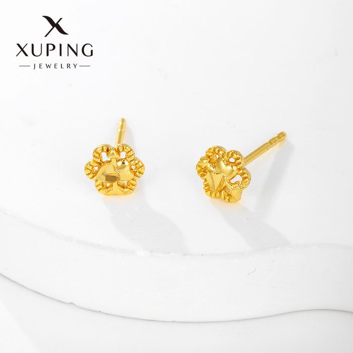 Wholesale Alloy Flower Simple and Compact Mini High-end Fashionable Earrings JDC-ES-XP005