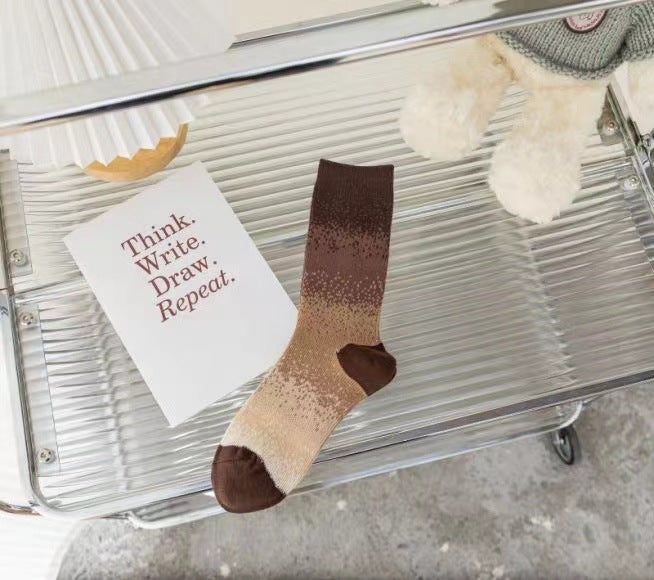 Wholesale New cotton socks with double needle center tube, fashionable trend