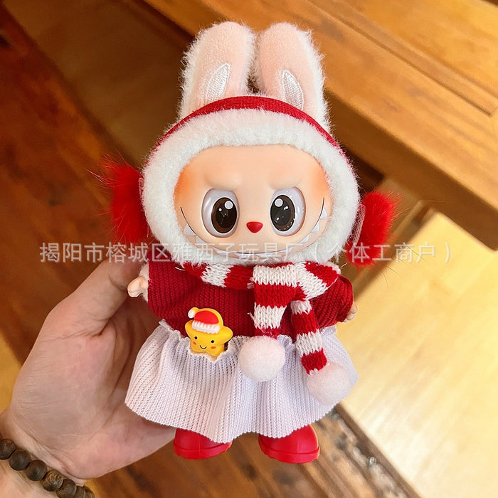 Wholesale Plush doll sweater with pendant and Christmas doll clothes