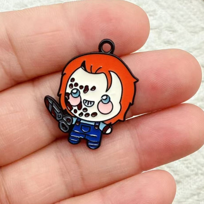 Wholesale 10pcs  Series Monster DIY Alloy Drip Pendant Keychain Earrings Bag Charm