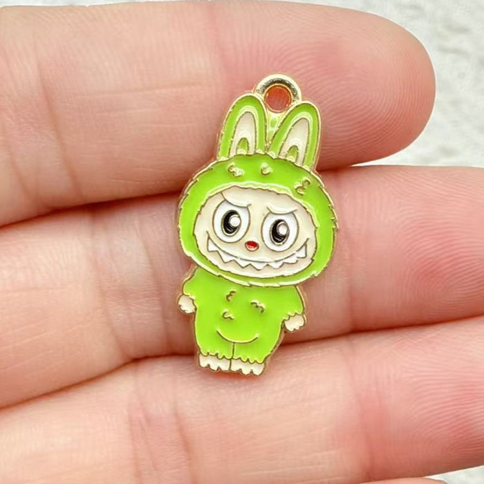 Wholesale 10pcs Anime Alloy Oil Drip DIY Earrings,  Bracelet,  Keychain,  Pendant