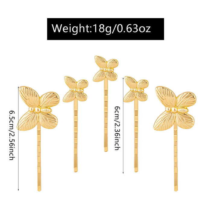 Wholesale Jewelry Fashion Alloy Butterfly Headpiece Hair Clip Set Hair Accessories