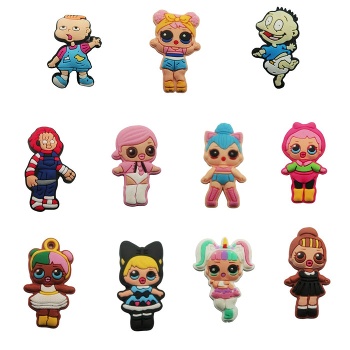 Wholesale 100pcs Anime Character Shoes Flower Shoes Buckle Hole Shoes Garden Shoes Accessories Buckle Decoration Buckle