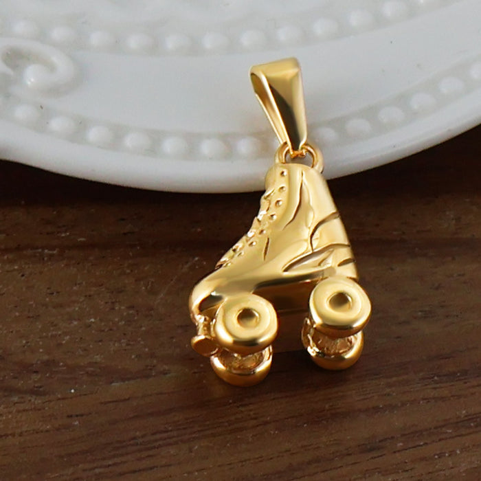 Wholesale 6pcs/set stainless steel key love anchor cross pendant titanium steel plated 24K gold