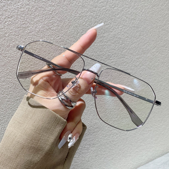 Wholesale Pure titanium wire glasses for myopia can be paired with super high power frame flat lenses