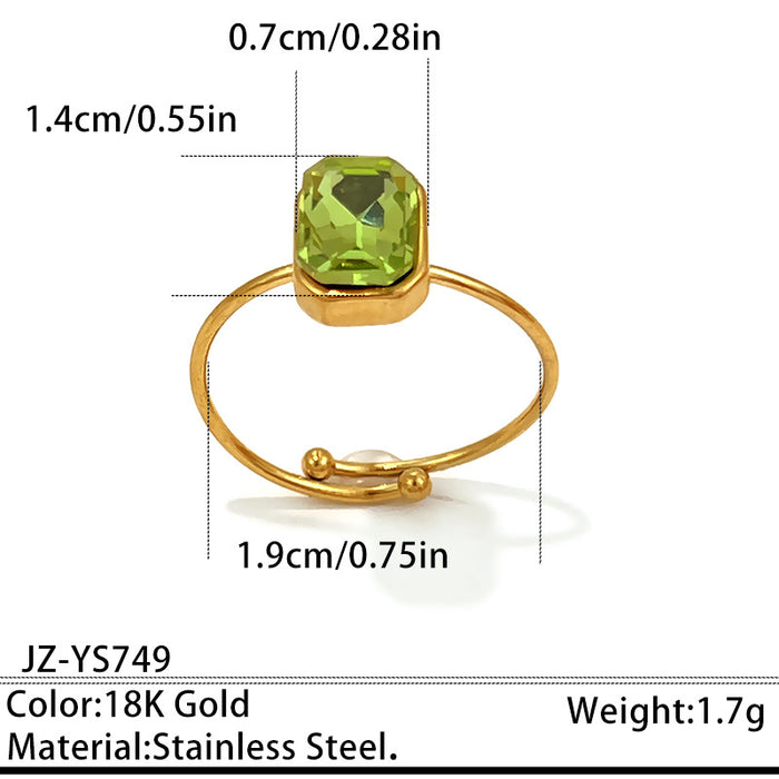Wholesale Stainless Steel Summer Seaside Luxury Adjustable Rings