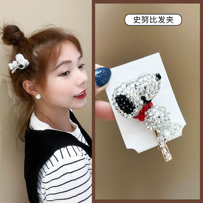 Wholesale full diamond hairpin rhinestone hair band cute cartoon hair tie cover