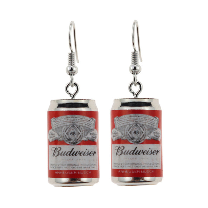 Wholesale Cartoon Beverage Bottle Resin Earrings JDC-ES-niqing024