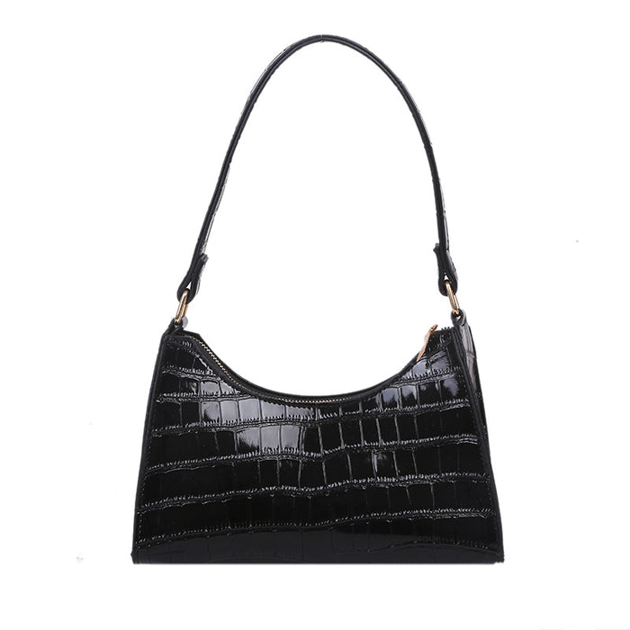 Wholesale Niche Underarm Bags for Women Japanese Fashion Crocodile Pattern Versatile Single Shoulder Baguette Bag JDC-SD-MO004