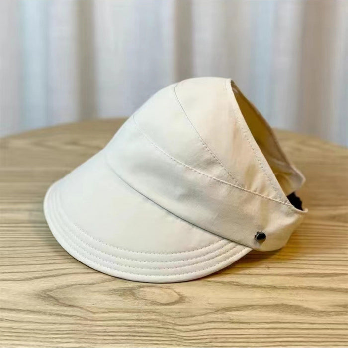 Wholesale Duck tongue empty top fisherman hat can be tied sun hat, ponytail sun protection, UV protection, foldable hat
