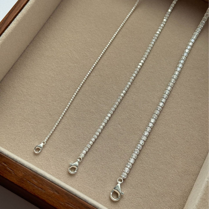 Wholesale Bracelet S925 Sterling Silver Full Diamond Zircon Tennis Bracelet