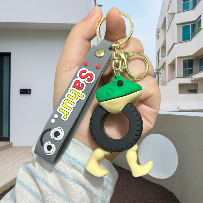 Wholesale Doll keychain funny abstract stick man shark small pendant