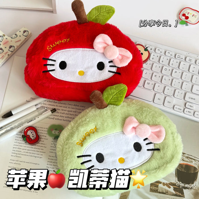 Wholesale Plush Shape Pencil Case Cute Cartoon Stationery Storage Bag Fashion Accessory Gift