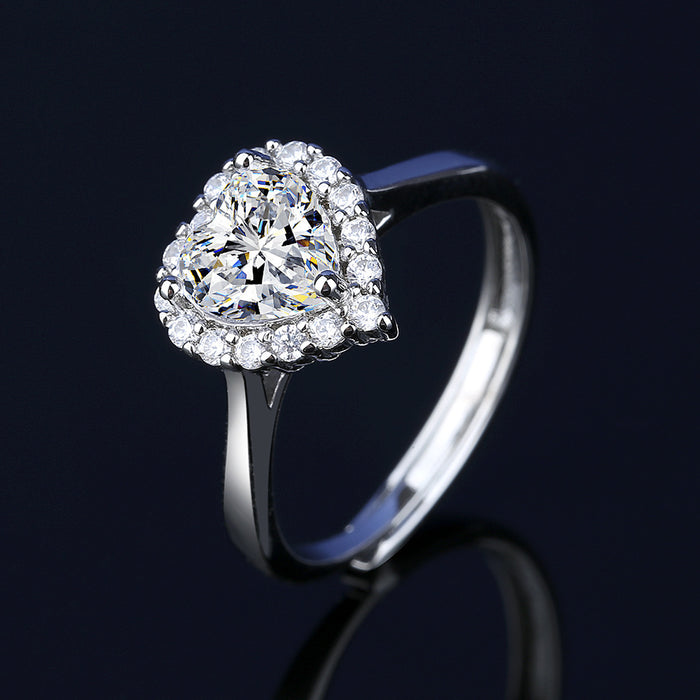 Wholesale Diamond heart-shaped stud earrings,  necklace,  ring