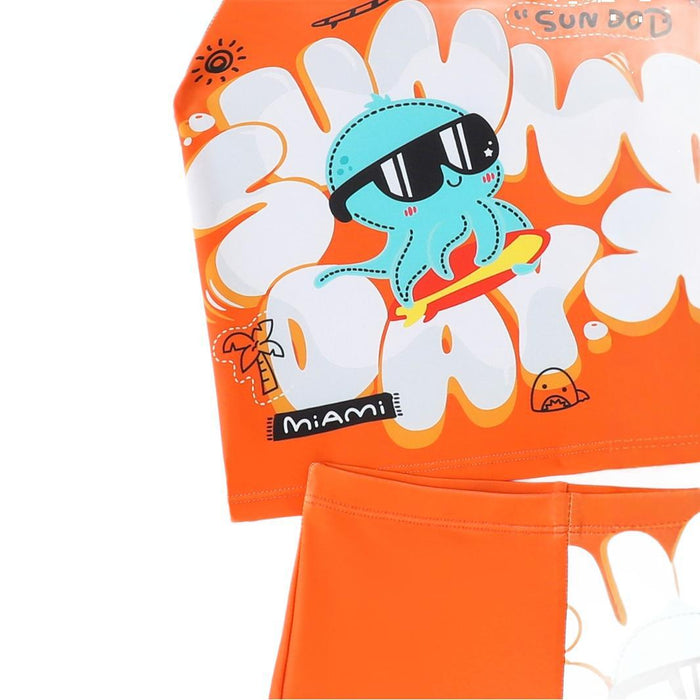 Wholesale New children's swimsuit one-piece swimsuit cartoon anti roll surfing suit swimsuit