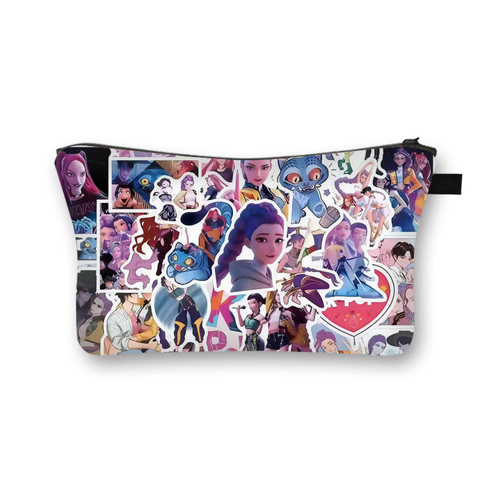 Wholesale Kpop Girls'  large capacity desktop storage cosmetic bag