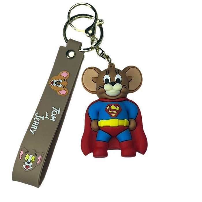 Wholesale Creative Superman Doll Keychain Pendant Car Chain School Bag Accessories Gift JDC-KC-MiaoYi001