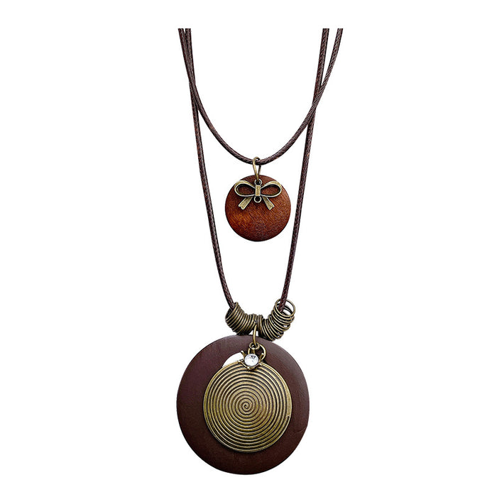 Wholesale Long feather necklace, women's layered sweater chain, neck chain accessory