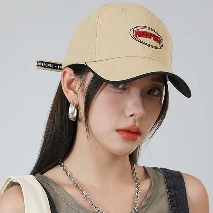 Wholesale Duck tongue hat, fashionable contrasting color series, retro curved brim baseball cap, soft top sunshade hat
