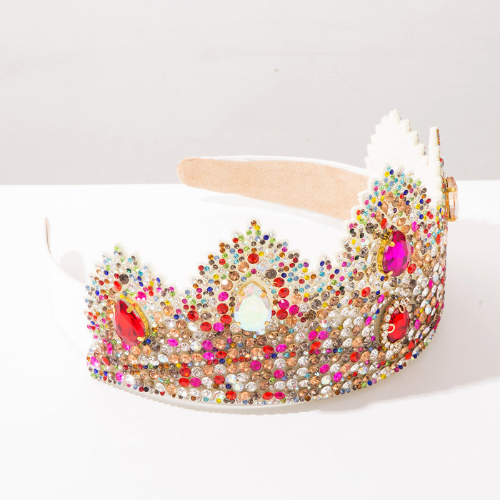 Wholesale French Vintage Rhinestone Crown Headband Hair Hoop