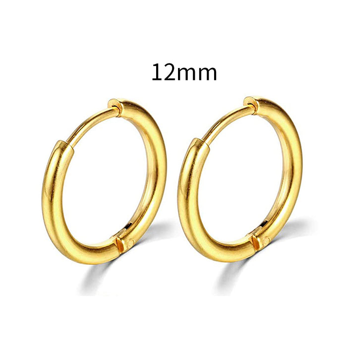 Wholesale Hot Selling Stainless Steel Earrings New Round Earrings for Men European and American Body Piercing Accessories JDC-ES-YaChen010