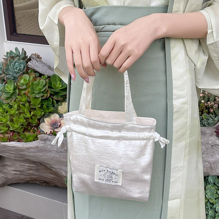 Wholesale Retro drawstring handbag with elegant style, drawstring handle, canvas bag, jewelry storage bag