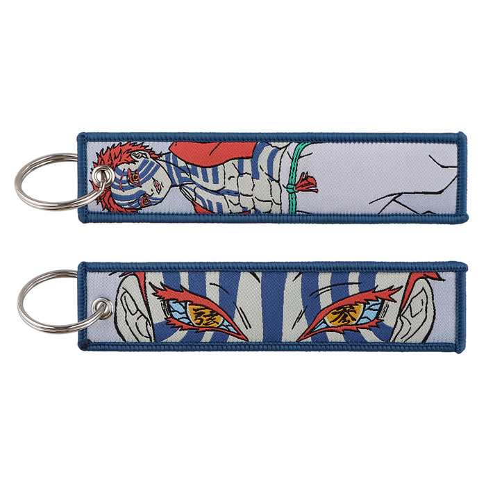 Wholesale Cartoon woven keychain lanyard  access control  ornaments fabric keychain