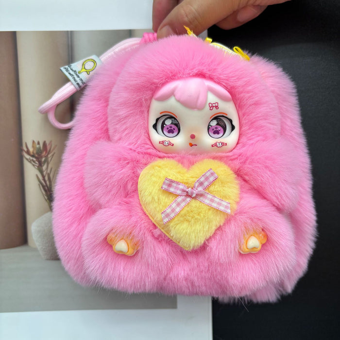 Wholesale 10pcs Rabbit Fur Cute Bunny Plush Pendant Doll