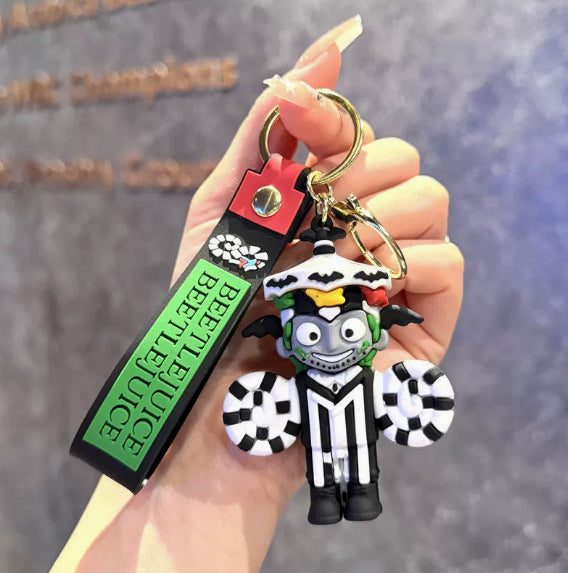Wholesale 3pcs Cartoon Silicone Keychain Pendant Decorative Bag Charm
