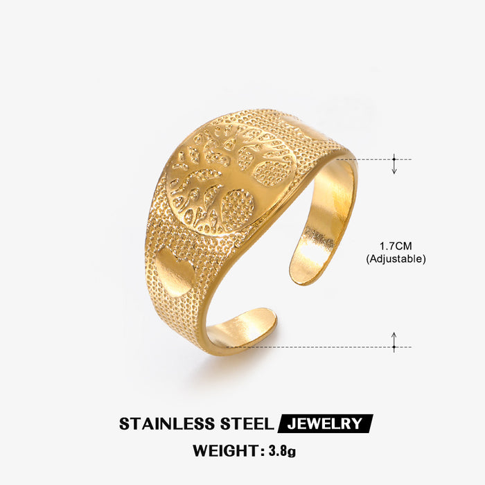 Wholesale Stainless Steel Ring Gold Plated Rings Adjustable rings for Women