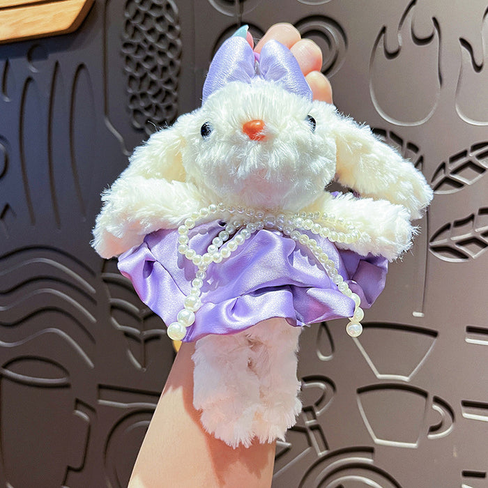 Wholesale Creative Plush Princess Skirt Long Ear Rabbit Keychain Cartoon Cute Bag Pendant Gift