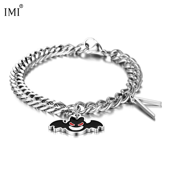 Wholesale IMI  Bracelet Cartoon Bat Funny Jewelry for Boys and Girls Niche Design Trendy Cool Bracelet Titanium Steel YL446