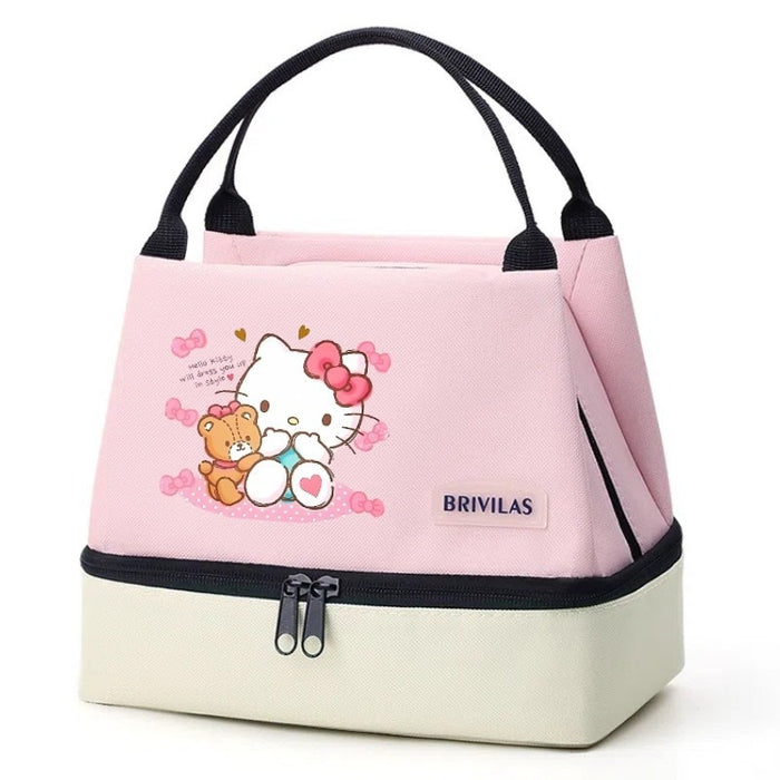 Wholesale Contrasting Color Printed Double-Layer Insulated Bag Ice Bag Outing Lunch Bag