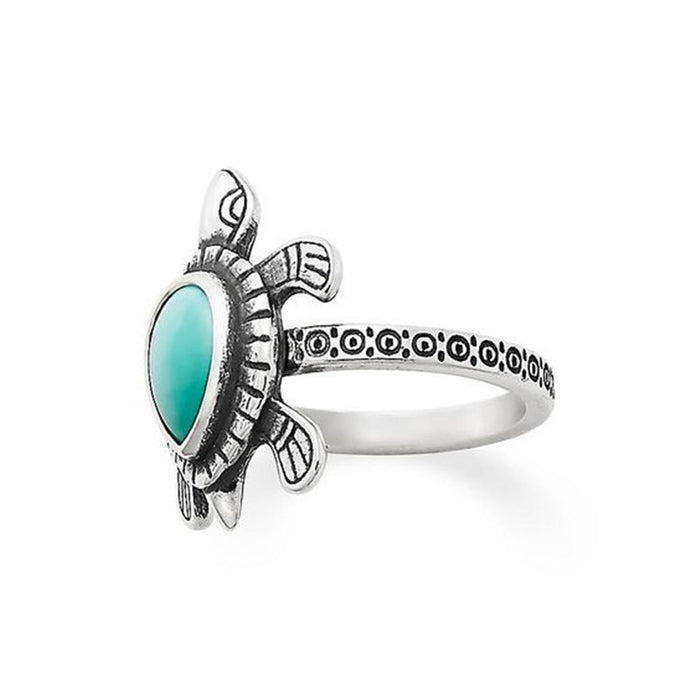 Wholesale Metal Turquoise Turtle Ring JDC-RS-CR001