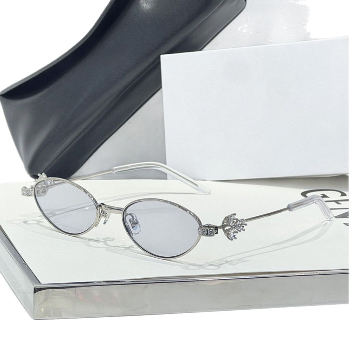 Wholesale Fashion diamond studded women's personalized street photography sunglasses, anti blue light glasses frame