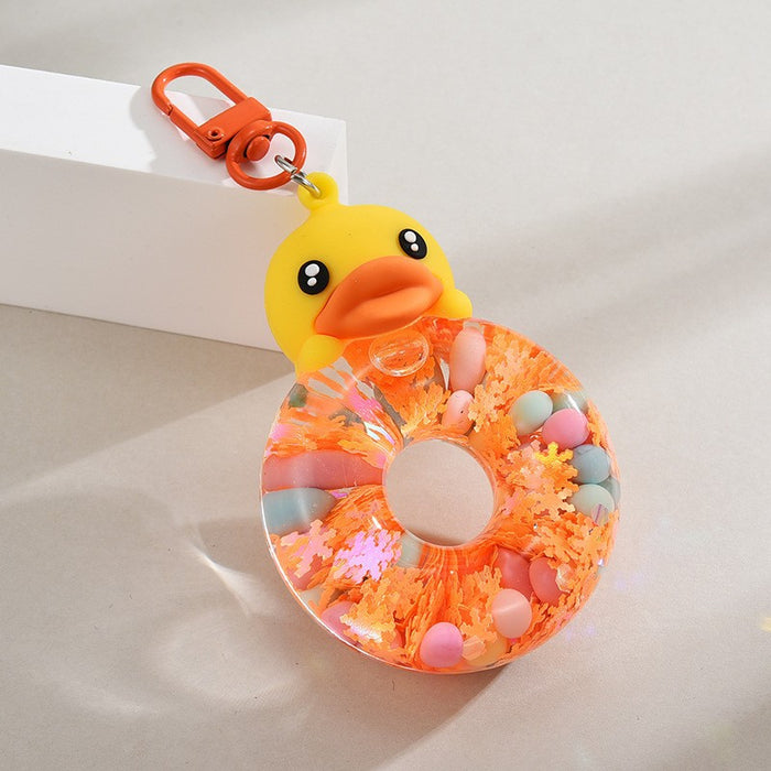 Wholesale Cartoon Quicksand Swim Ring Keychain