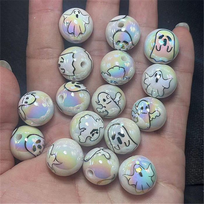 Wholesale 200pcs Halloween Series Acrylic Electroplated Beads JDC-BDS-Xiaox001