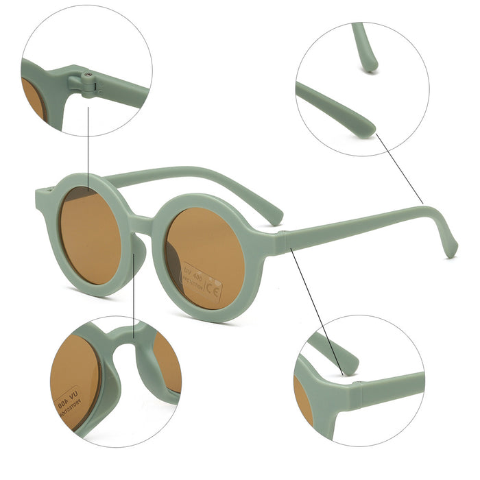 Wholesale Children's sunglasses, sunshade sunglasses, baby fashion, UV protection, cute cartoon round glasses