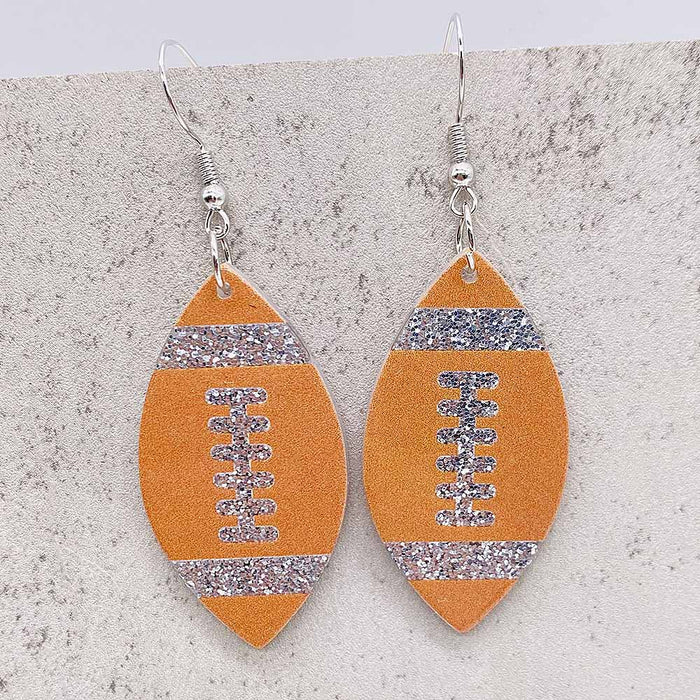 Wholesale Baseball Earrings Basketball Football Rugby Jersey Acrylic Earrings Jewelry Sports Events