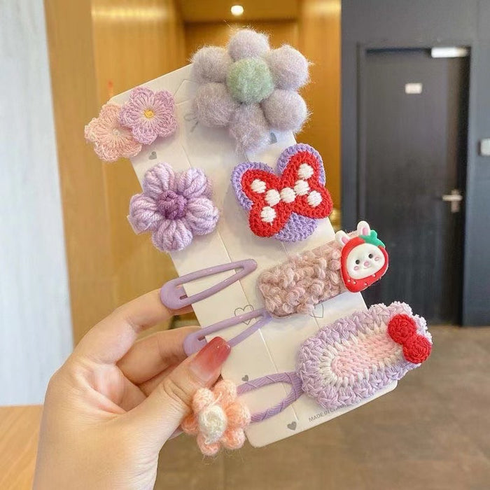 Wholesale Plush Hair Clip Lambswool Baby  Cute Bb Clip Cartoon