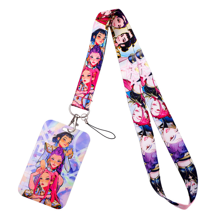 Wholesale Kpop Team Mobile Phone Lanyard Keychain and Card Holder