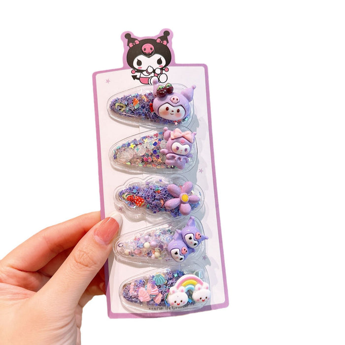 Wholesale Children's Quicksand Cartoon Resin Hairpin JDC-HC-Qinwen002