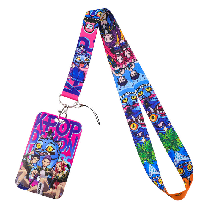Wholesale 5 pcs KPOP Phone Lanyard Hard Case Protector Card Holder Keychain