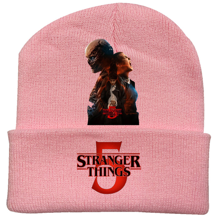 Wholesale Fashionable printed knitted hats outdoor warm hats