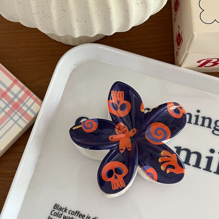 Wholesale  cute skull ghost print shark clip hairpin headdress