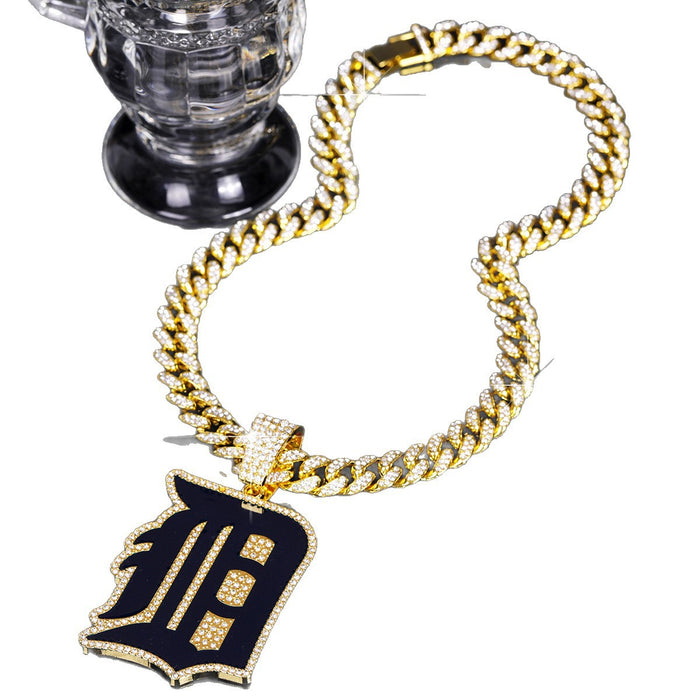 Wholesale Detroit Tigers Pendant Hip-Hop Necklace
